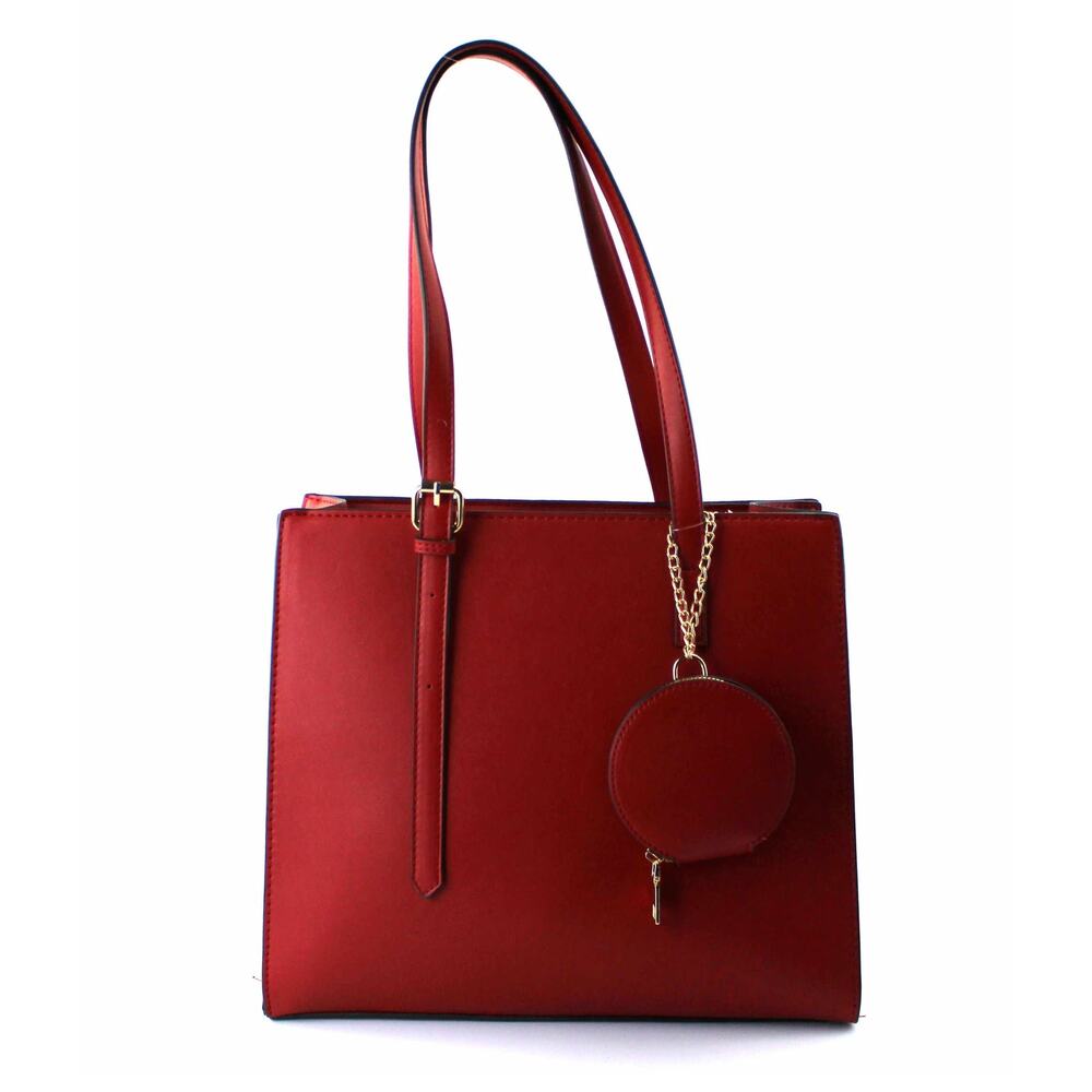 AR New York Satchel Handbag Women OS Pink 2in1 Zip Vegan Chic Minimalist NWT - Picture 12 of 16
